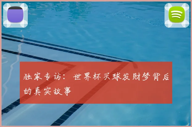 独家专访:世界杯买球发财梦背后的真实故事